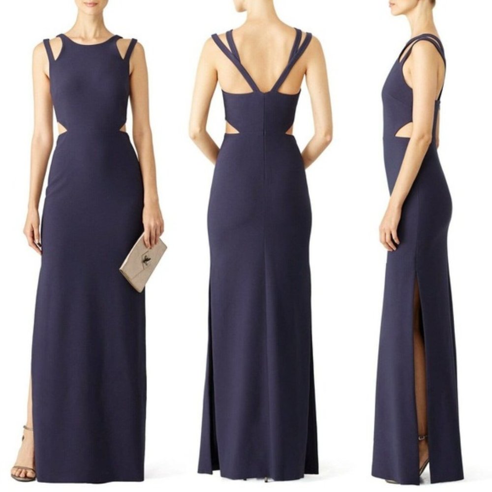 Likely Navy Blue Cutout Maxi Dress